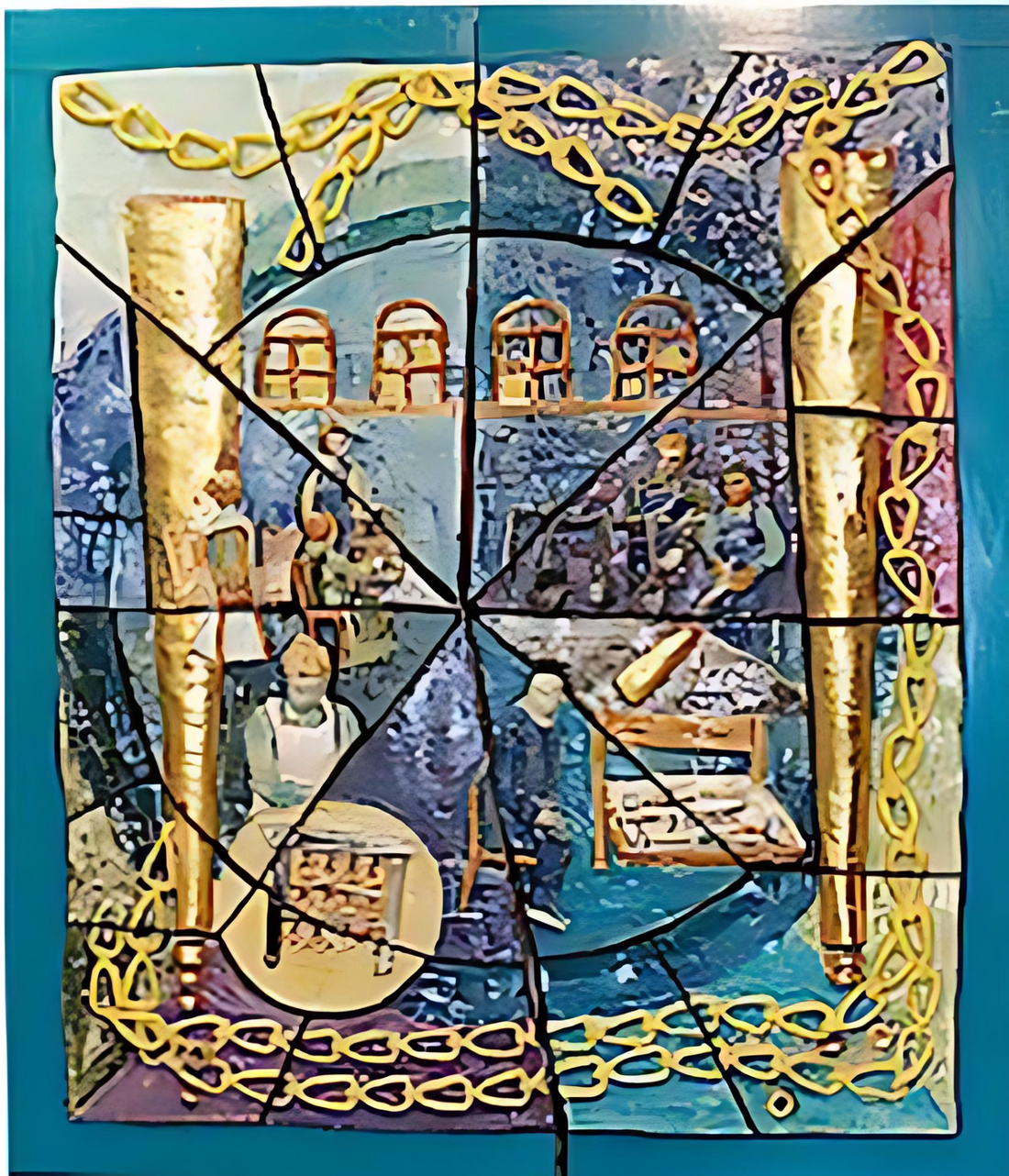 Making a Seamless Ingot Medallion Mural